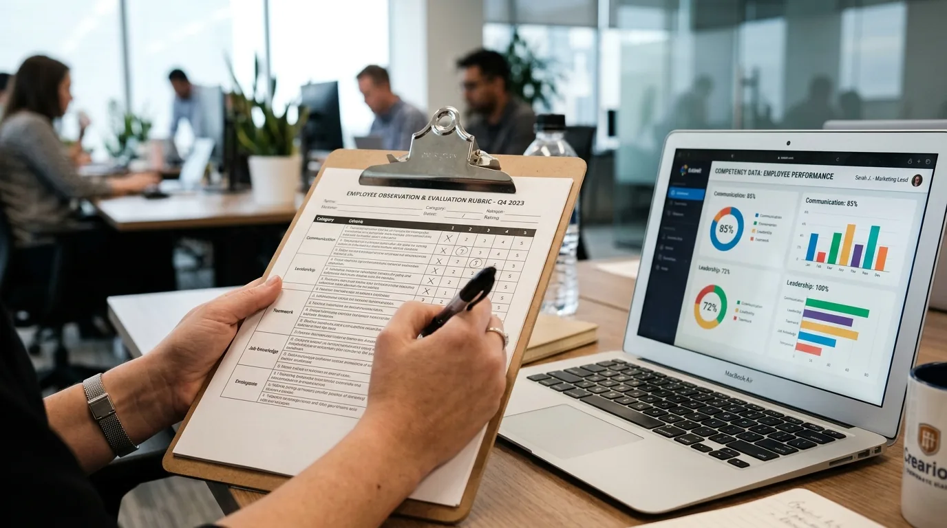 Rúbrica de conducta observable y matriz de competencias en Excel