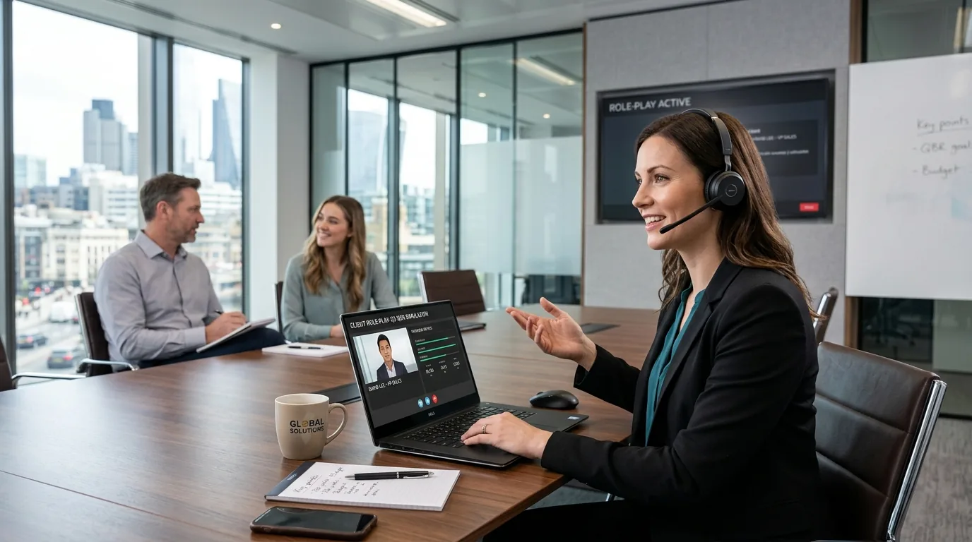 Simulación comercial de voz para vendedores
